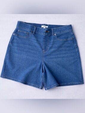 SPANX Blue Denim-Look Women's Shorts XL